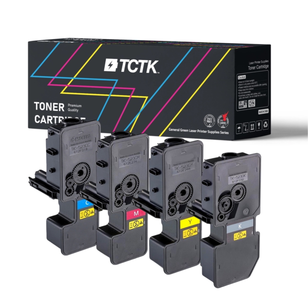 Multipack (4) Toners CMYK (Cyaan/Magenta/Geel/Zwart) Compatibel met Kyocera ECOSYS - Vervangt TK-5230C (1T02R9CNL0)